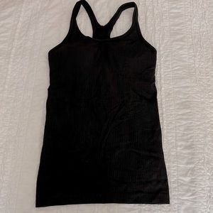 Lululemon black ribbed racerback tank
